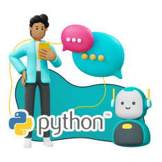Умный чат-бот на Python - КИБЕРшкола программирования для детей, компьютерные курсы для школьников, начинающих и подростков - KIBERone г. Октябрьский