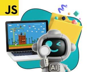 Язык программирования JavaScript + AI. Проектное обучение + геймификация + AI-помощники - КИБЕРшкола программирования для детей, компьютерные курсы для школьников, начинающих и подростков - KIBERone г. Октябрьский